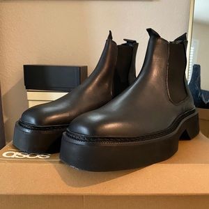 ASOS platform leather chelsea boots
